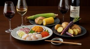 Luxury pairing with fresh Hokkaido ingredients