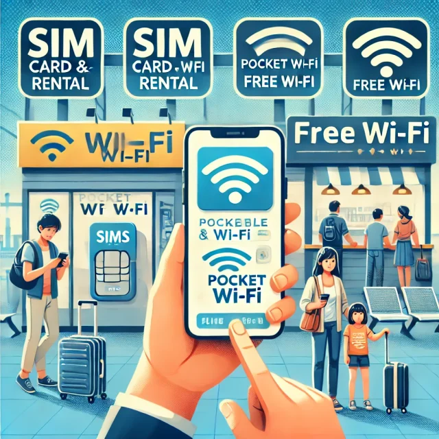 通信環境を確保：SIMカード・ポケットWi-Fi・フリーWi-Fi