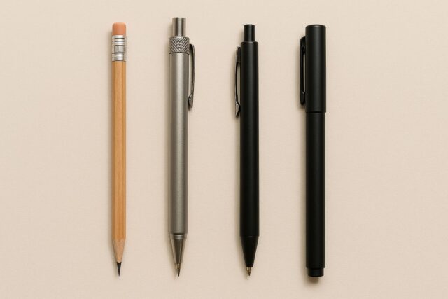 1. 筆記具:書き心地の追求