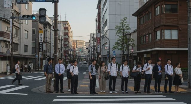 🚥 1. 赤信号では絶対に止まる！日本人のルール意識がヤバい