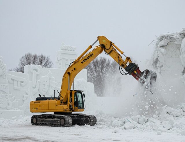 雪像解体の朝：「儚さの芸術」を見届けよう！