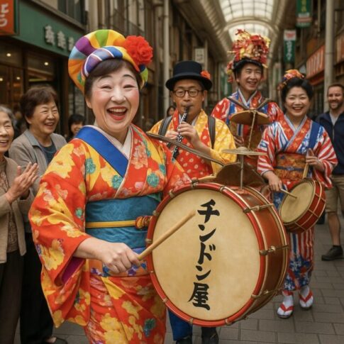 【日本で一番カラフルな広告!?】歩く広告が、 笑顔を運ぶ！！見れたらラッキー「チンドン屋」 という存在