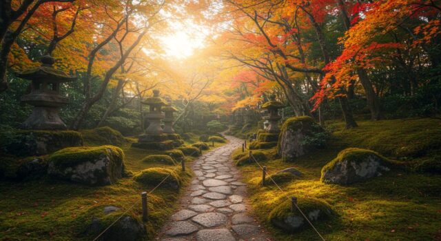 📍3. 白龍園|祈るように歩く、苔と紅葉の“聖域”