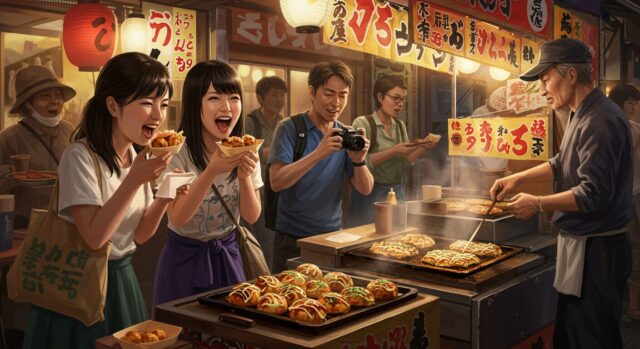 温泉街の食べ歩き&足湯めぐり|最高の癒し体験