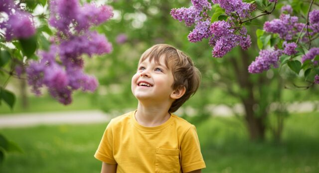 **5枚の花びらを持つ「ラッキーライラック」**に出会えた