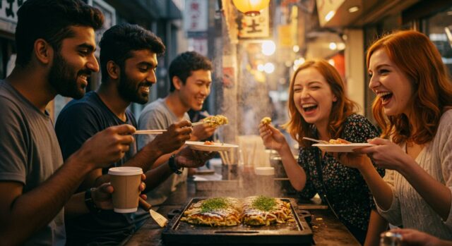 お好み焼き、世界中で大人気!🌍