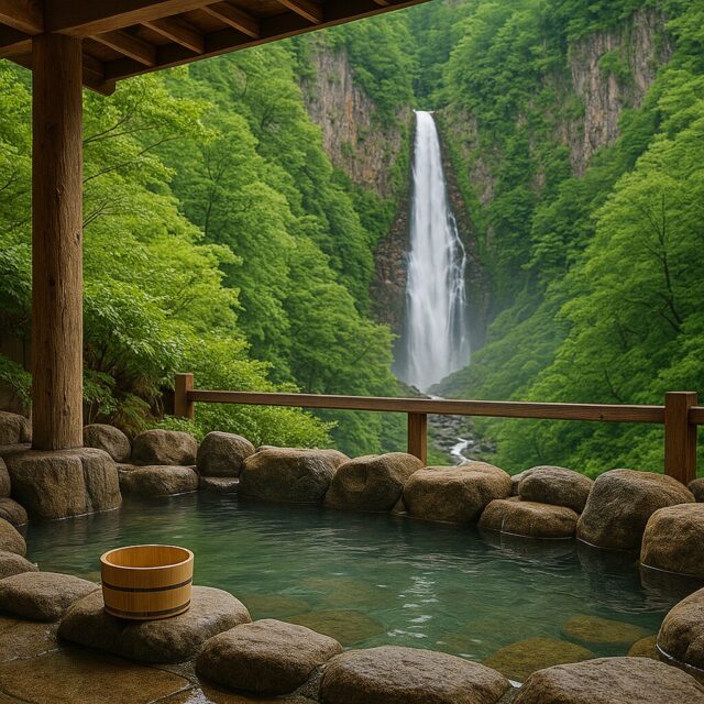 5. 滝で心を整えたら、温泉で体をとろけさせよう