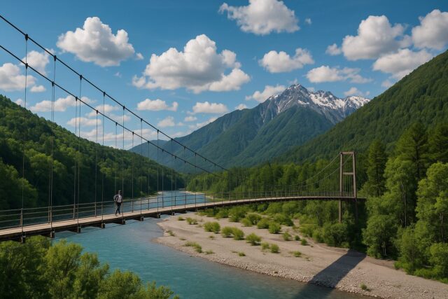 谷瀬の吊り橋