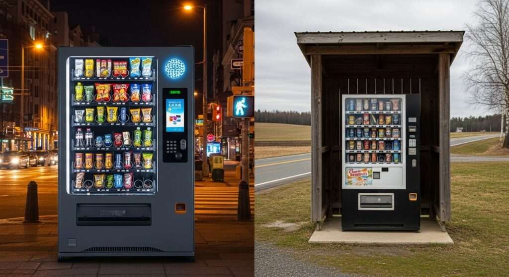 🆚 都会と田舎、自販機生活の比較