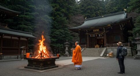 "Goma" พิธีกรรมไฟเพื่อชำระจิตใจใน Mt. Koya จังหวัด Wakayama