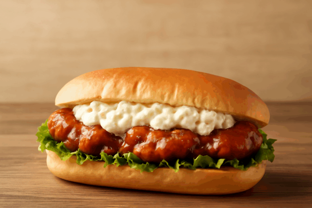 2. チキン南蛮サンド
甘酢×タルタルの黄金コンビ!食べごたえMAXの贅沢サン