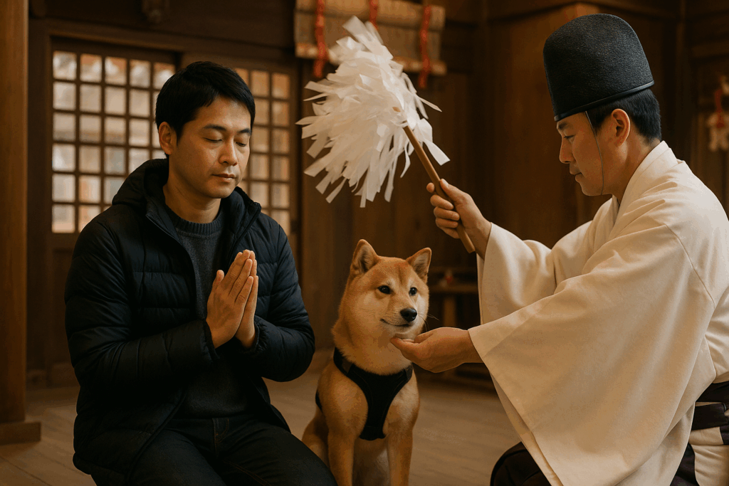 ⛩実際にペットと一緒に祈祷もできる！その流れ🐶✨