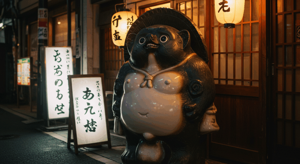 日本の不思議】かわいいだけじゃない！店先の“たぬきの置物”日本文化の