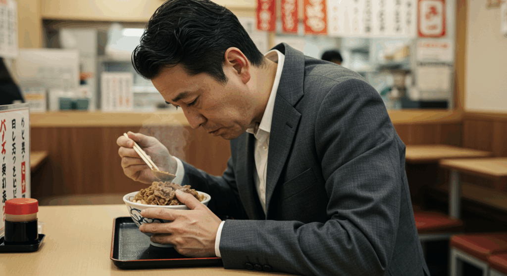 一杯のどんぶりに、俺の今日が詰まっていた。