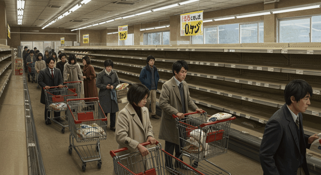 在庫の減少と買い占め行動