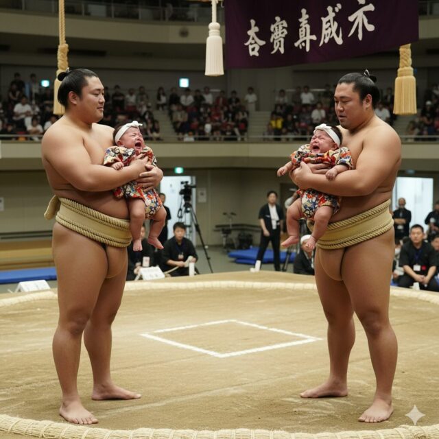 🏮泣き相撲とは?赤ちゃんが泣くほど縁起がいい理由