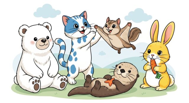 キャラの色と性格の合図